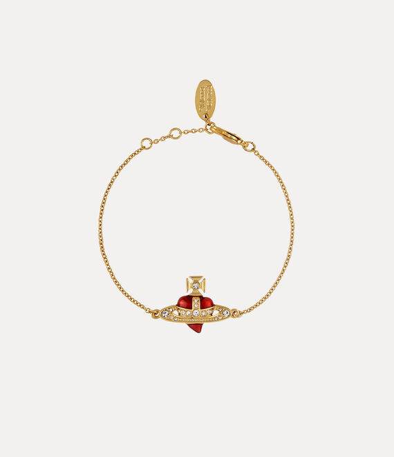 Vivienne Westwood New Diamante Heart Bracelet In Gold