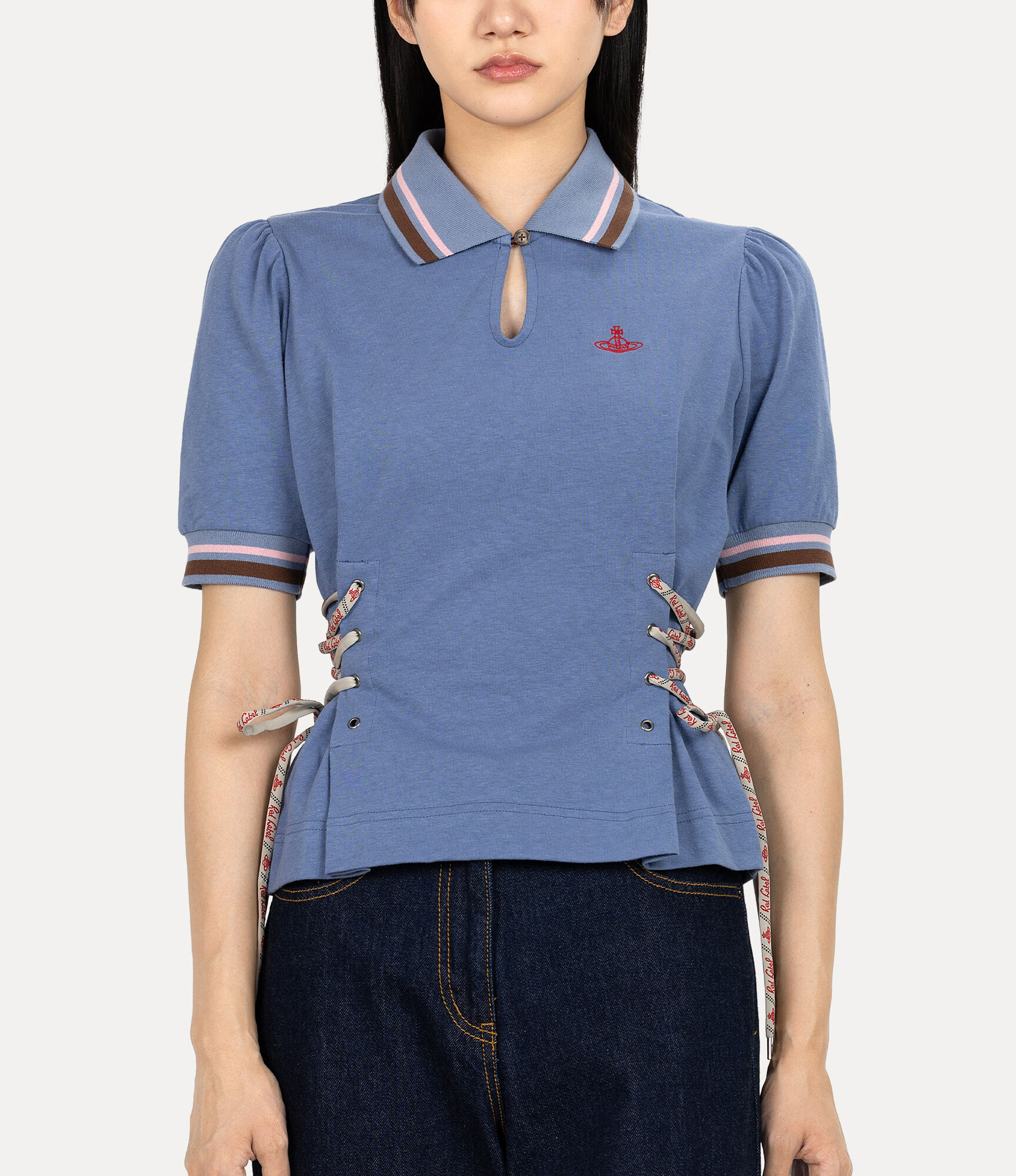 Old Cotton Lace Up Polo Top  large image number 4