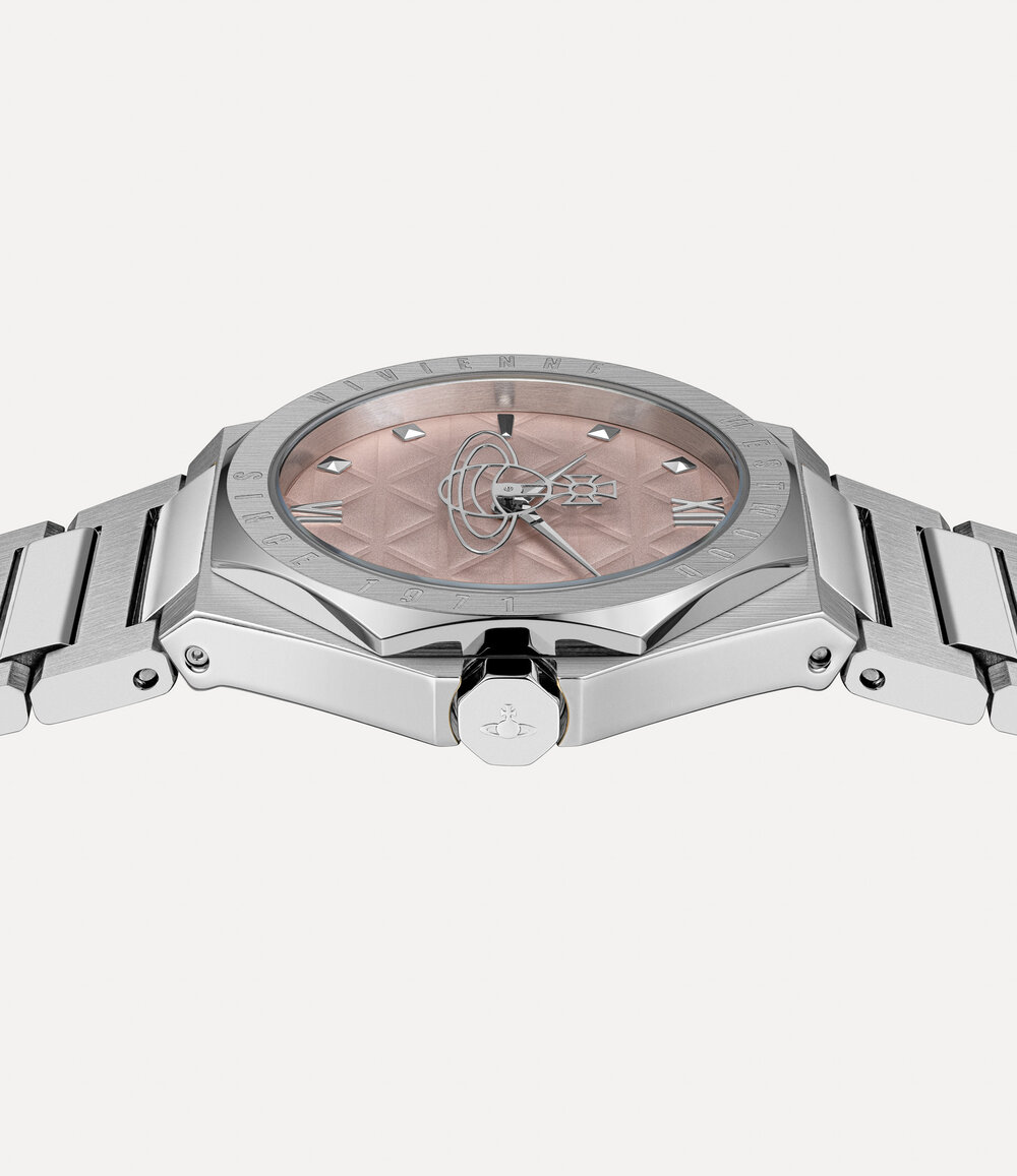 Vivienne Westwood Aldgate Watch -Pink-and-silver -Pink-and-silver, view 3