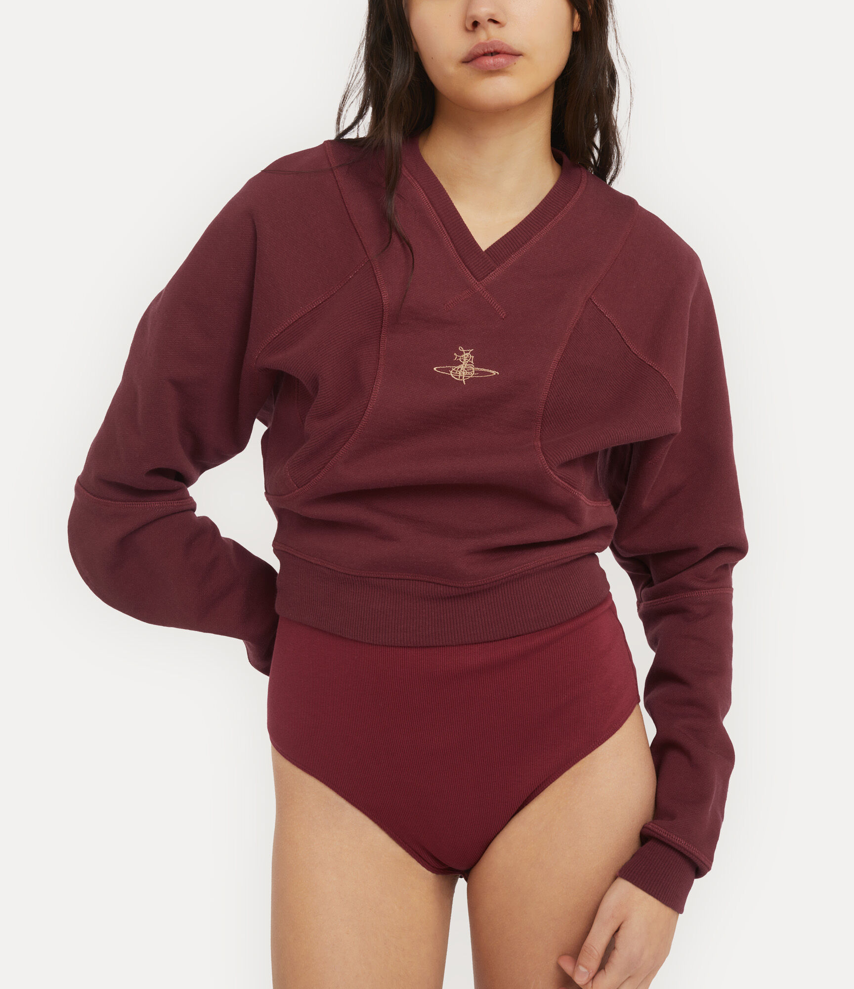Cropped Pourpoint Sweatshirt