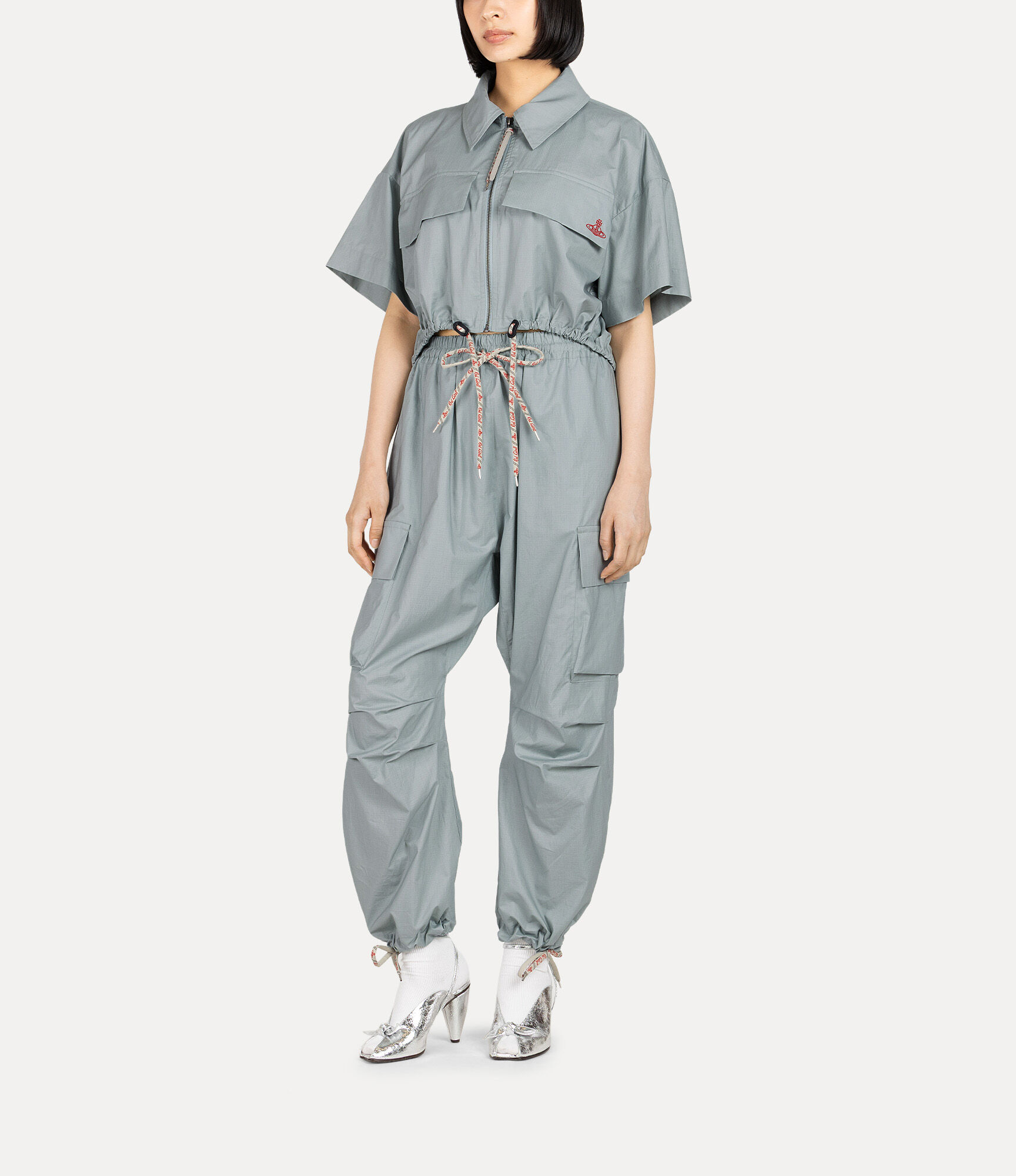 Utility Curved Trousers in GREEN | Vivienne Westwood®
