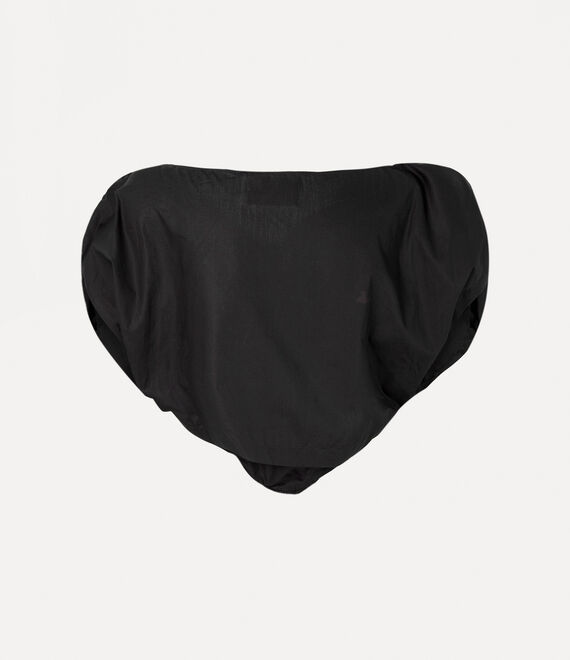 Vivienne Westwood Heart Top In Regenerative Poplin In Black
