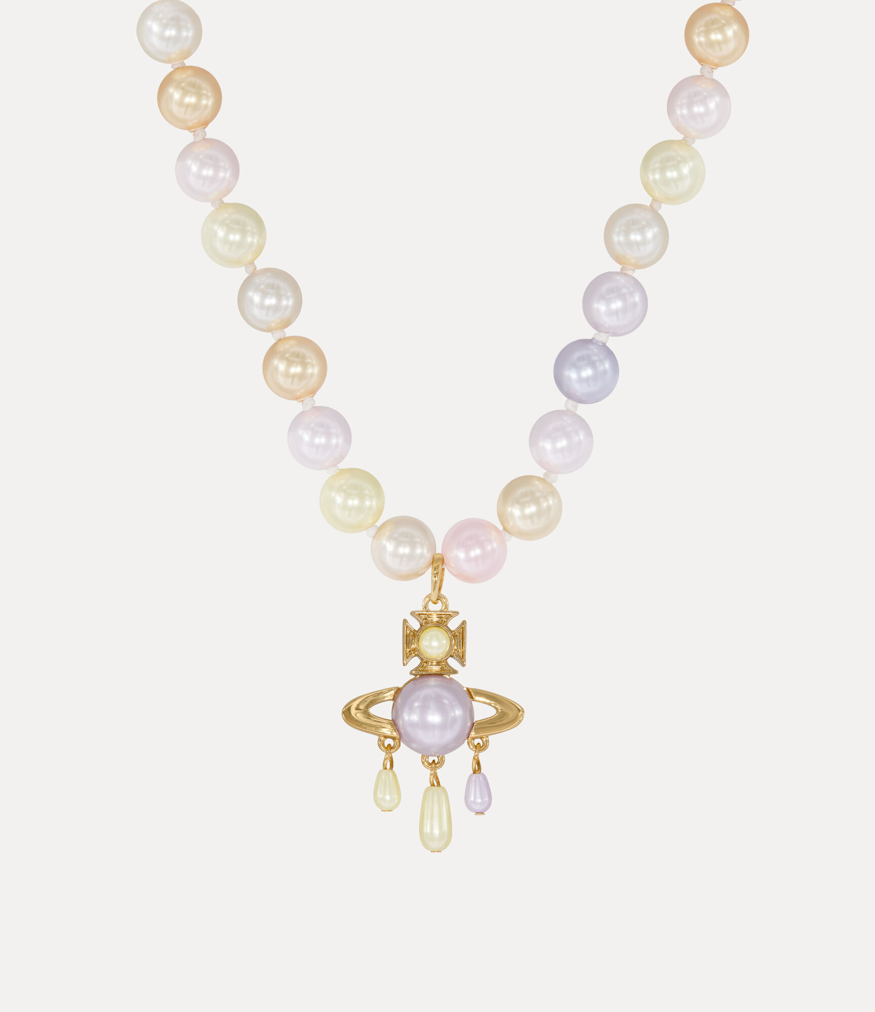 Lilah Pearl Necklace in GOLD-VIOLET-YELLOW-LAVENDER-LIGHT-CREAMROSE ...