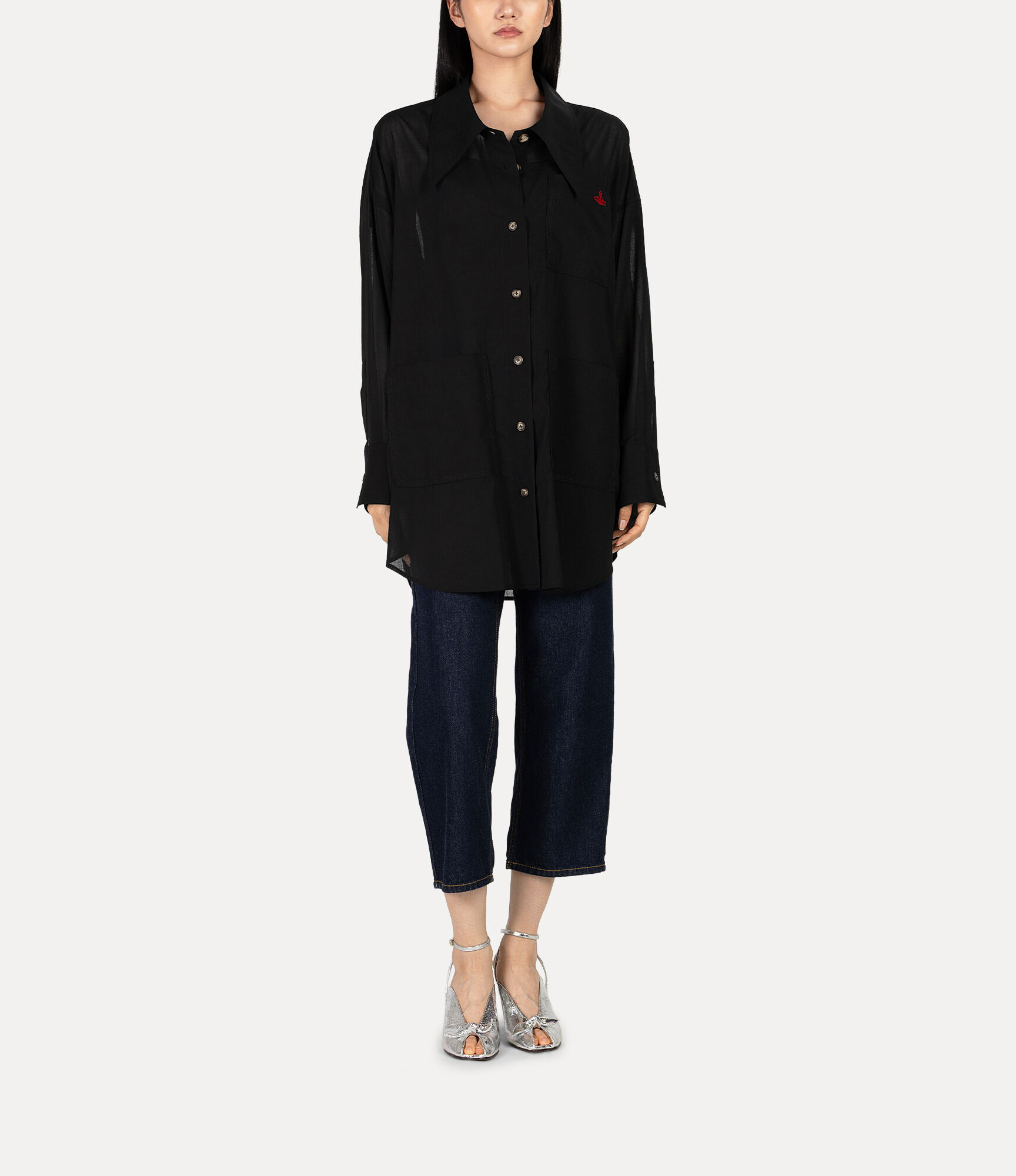 Sheer Wool Oversized Shirt  large image number 2