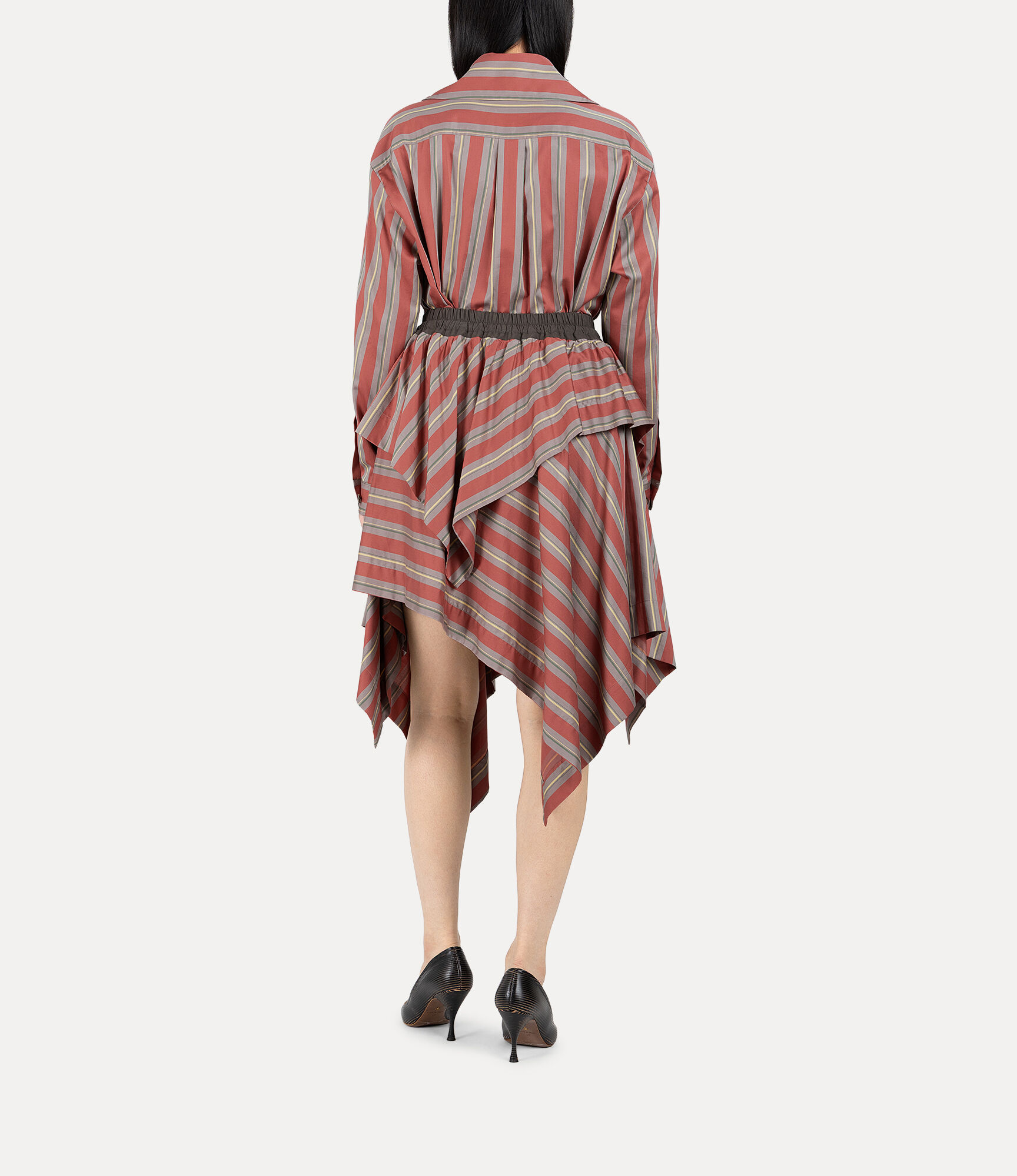 Satin Stripe Double Layer Skirt  large image number 3