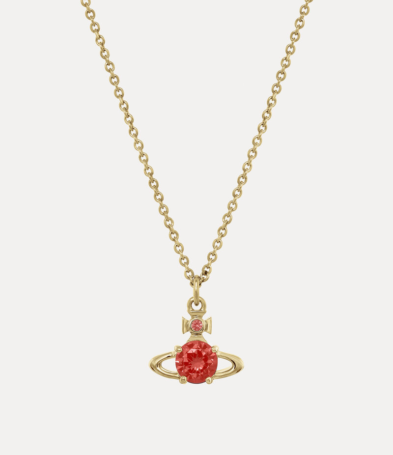 Vivienne Westwood Reina Pendant Necklace in Gold Red 5198 Cz