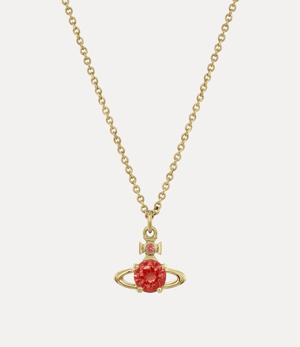 Vivienne Westwood Reina Pendant Necklace in Gold Red 5198 Cz