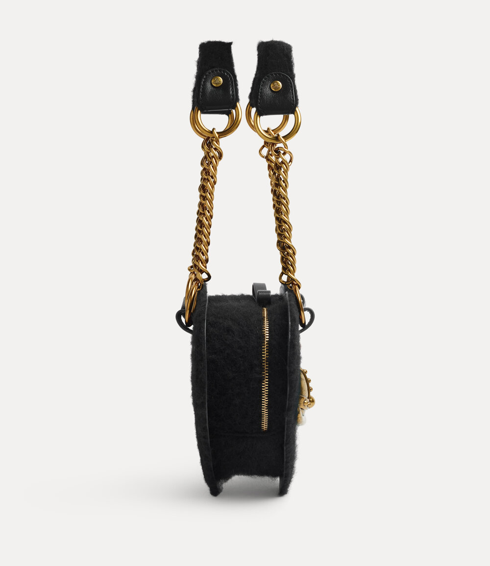 Vivienne Westwood Juliet Heart Chain Bag in Black, view 2