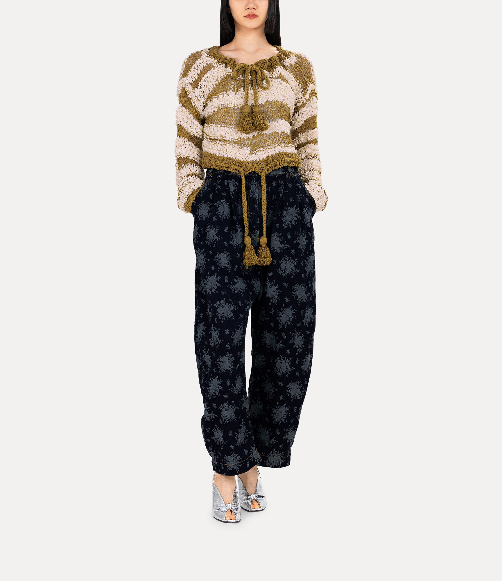 Tassel Stripe Knit Top  large image number 2
