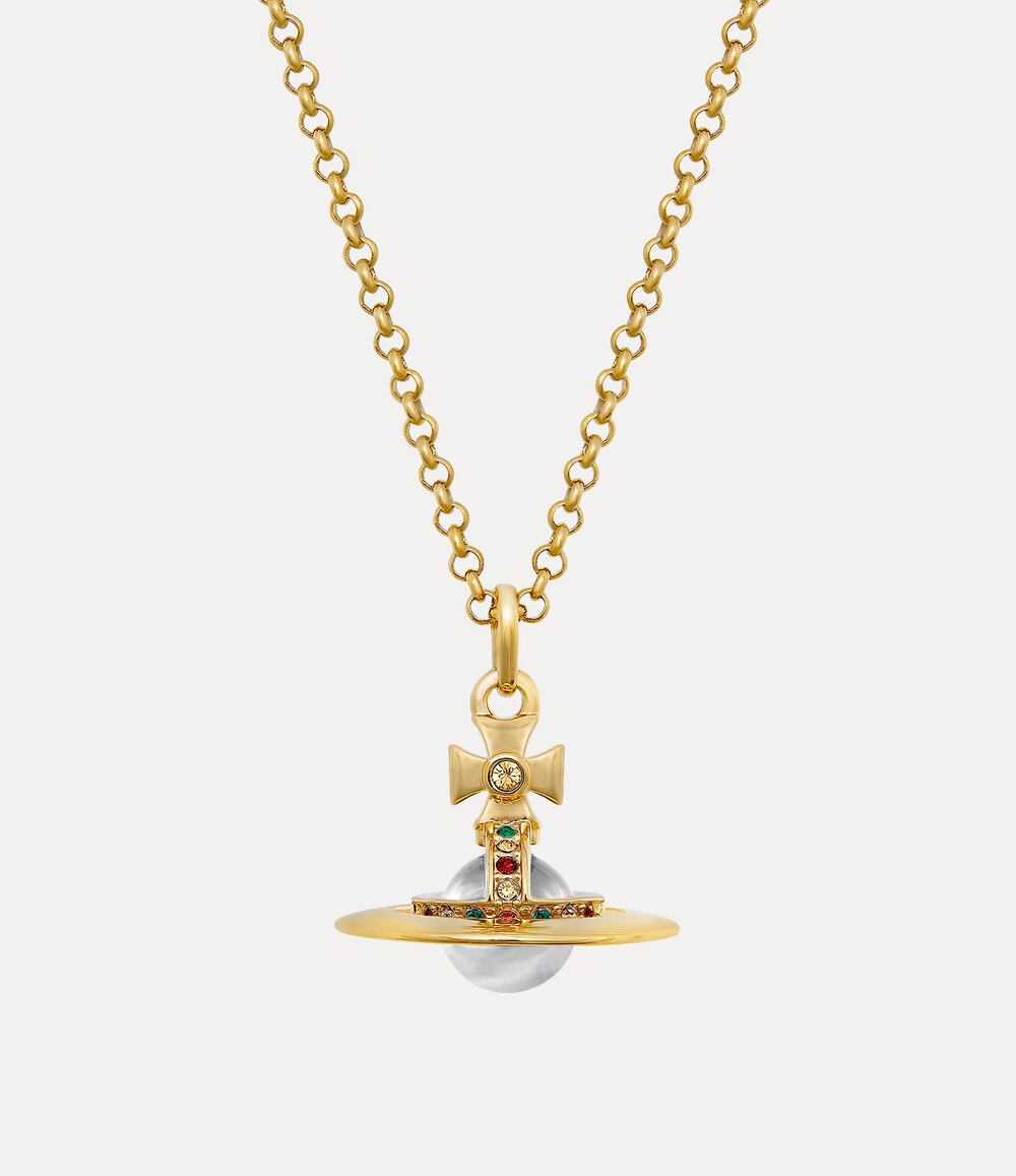 Vivienne Westwood New Tiny Orb Pendant Necklace in Gold
