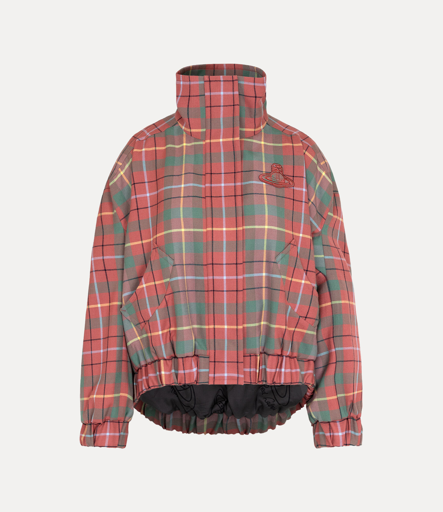 Tartan Check orb Patch Blouson