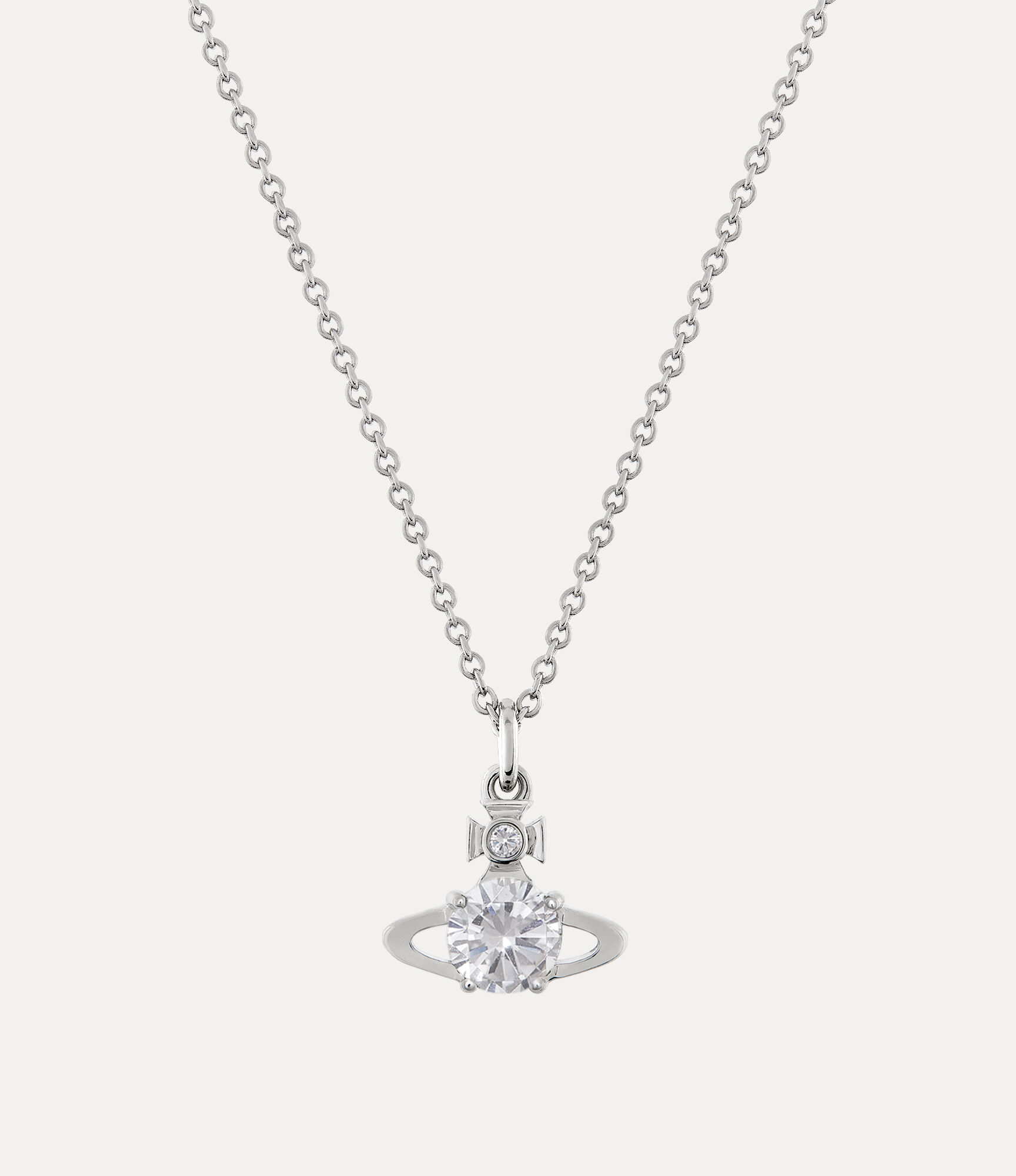 Vivienne Westwood REINA ネックレス Reina ペンダントネックレス - プラチナ、ホワイト キュービック