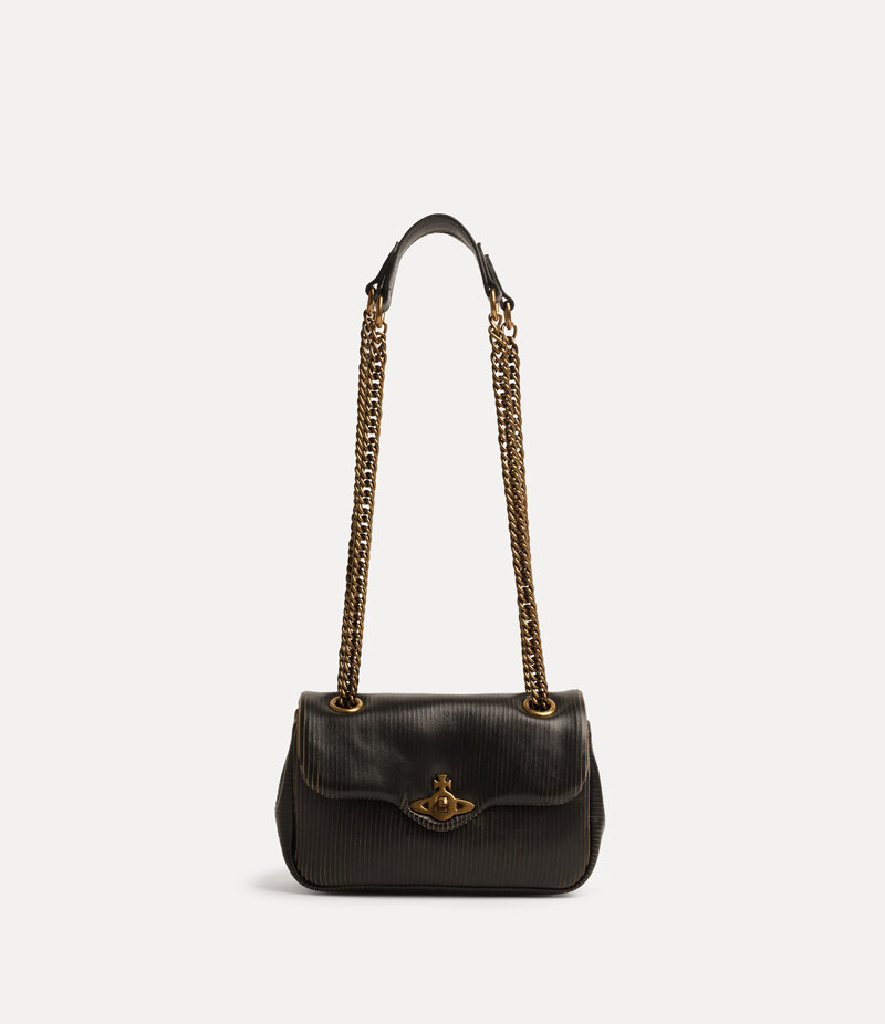 Vivienne Westwood Anita Small Shoulder Bag in Black Beige