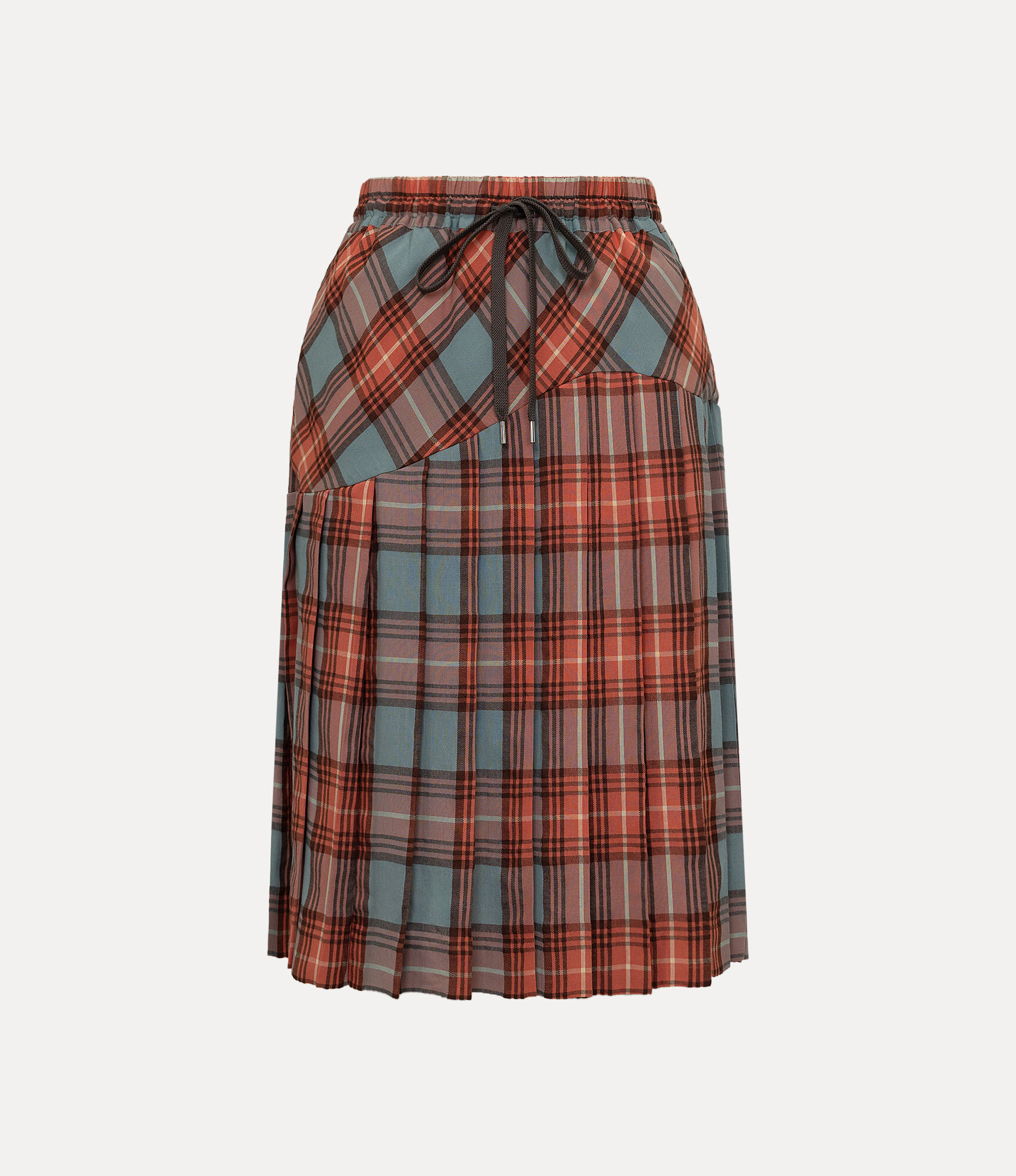 See Through Check Pleat Skirt