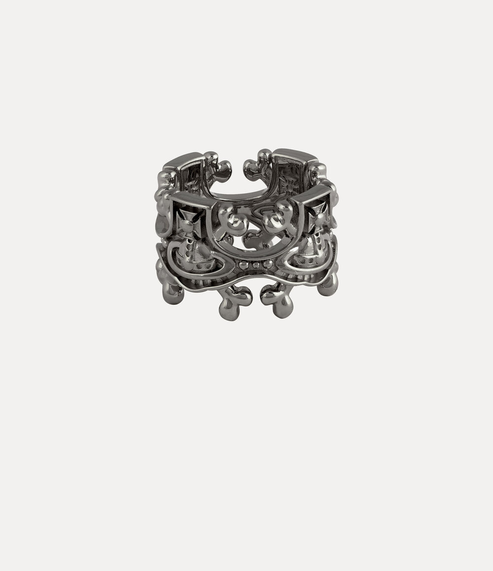 Vivienne Westwood Cosimo Ring in Gunmetal, view 2