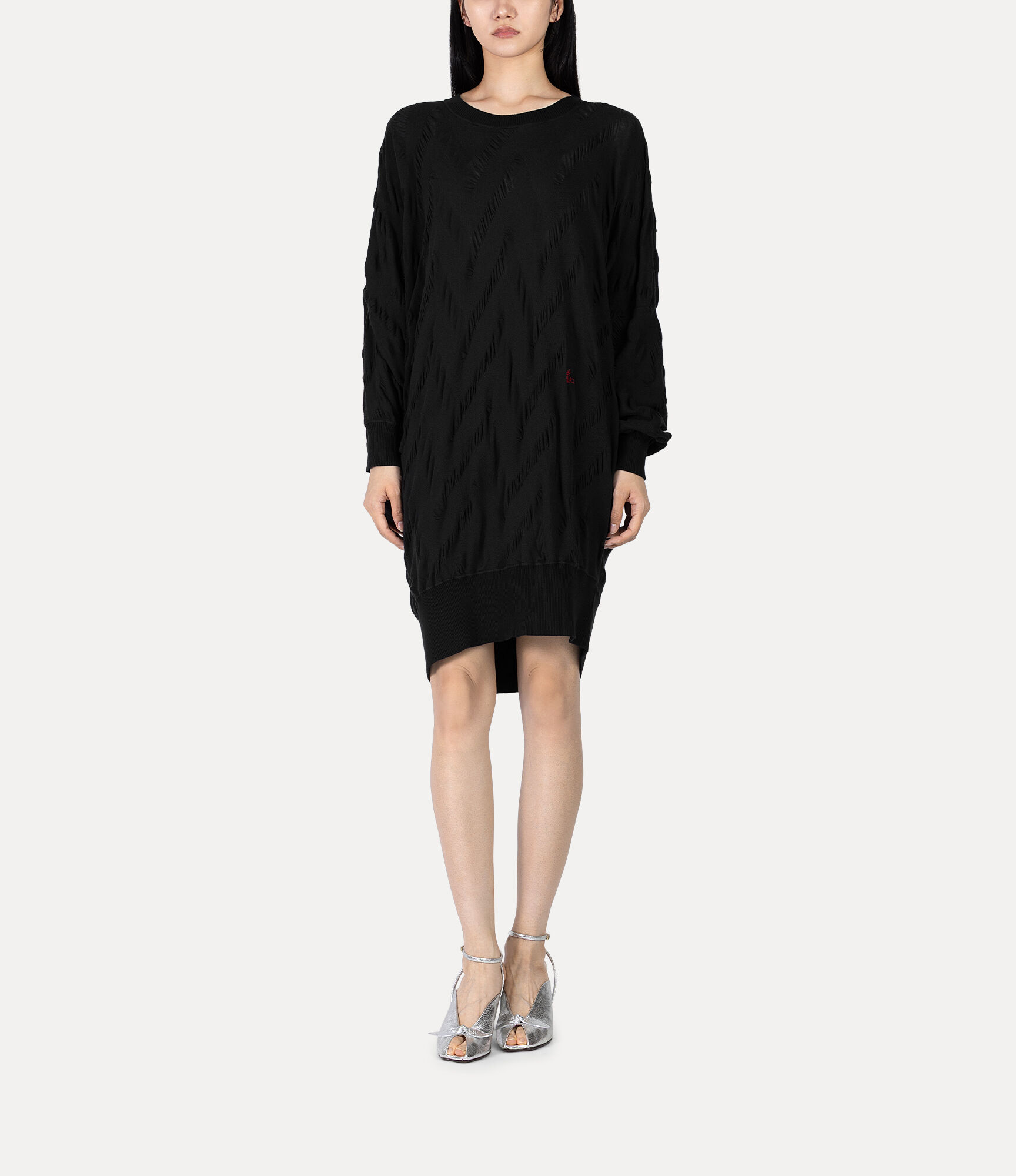 Zigzag See Through Drape Dress  large image number 2
