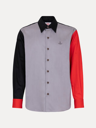 Contrast Color Punk Normal Shirt