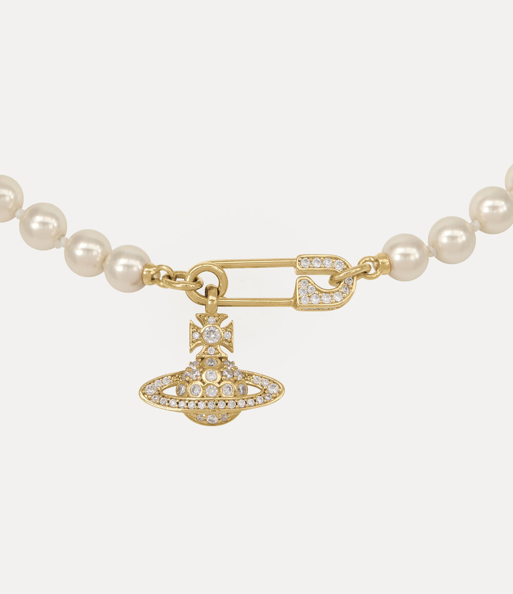Vivienne Westwood Lucrece Pearl Necklace in Gold, view 3