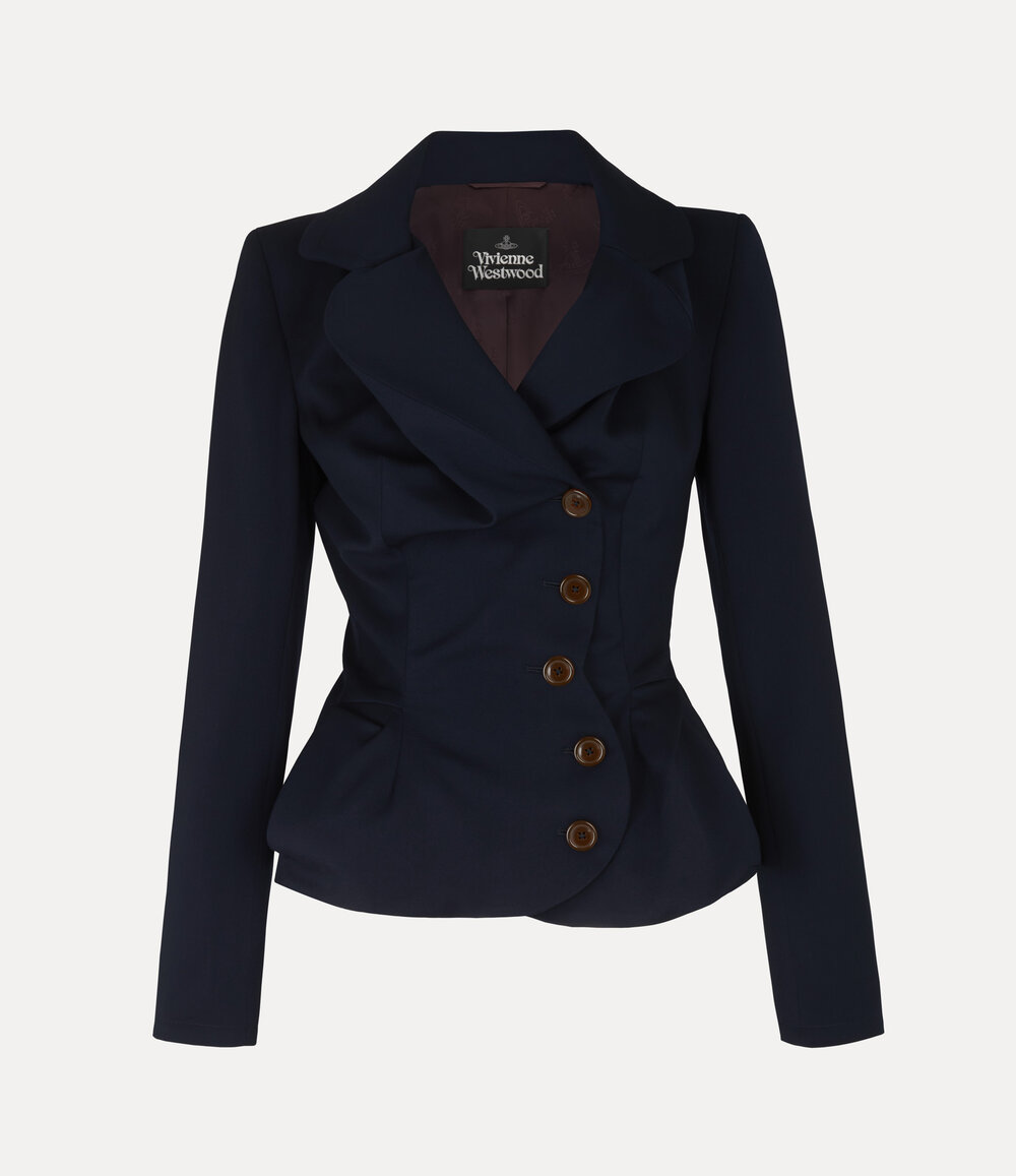 Vivienne Westwood Drunken Tailored Jacket in Navy Blue