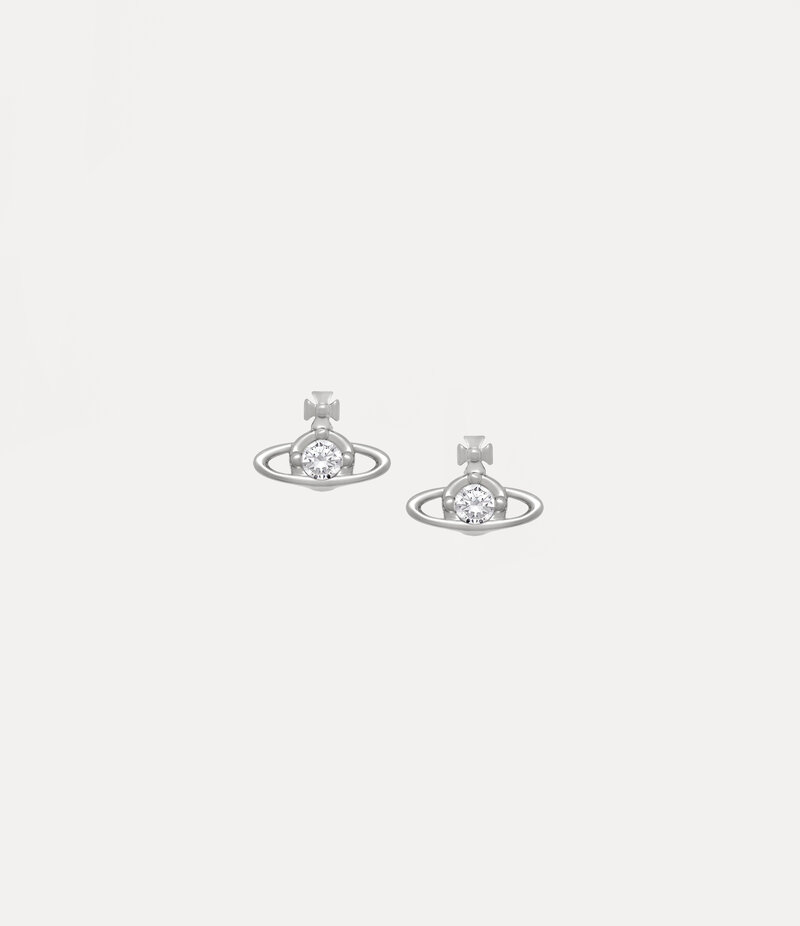 Vivienne Westwood Nano Solitaire Earrings in Silver