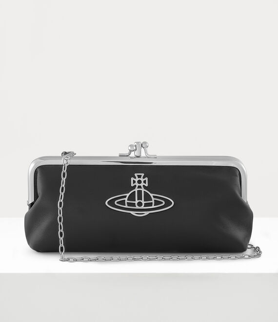 Thin line orb db frame purse with chain  large image number 4
