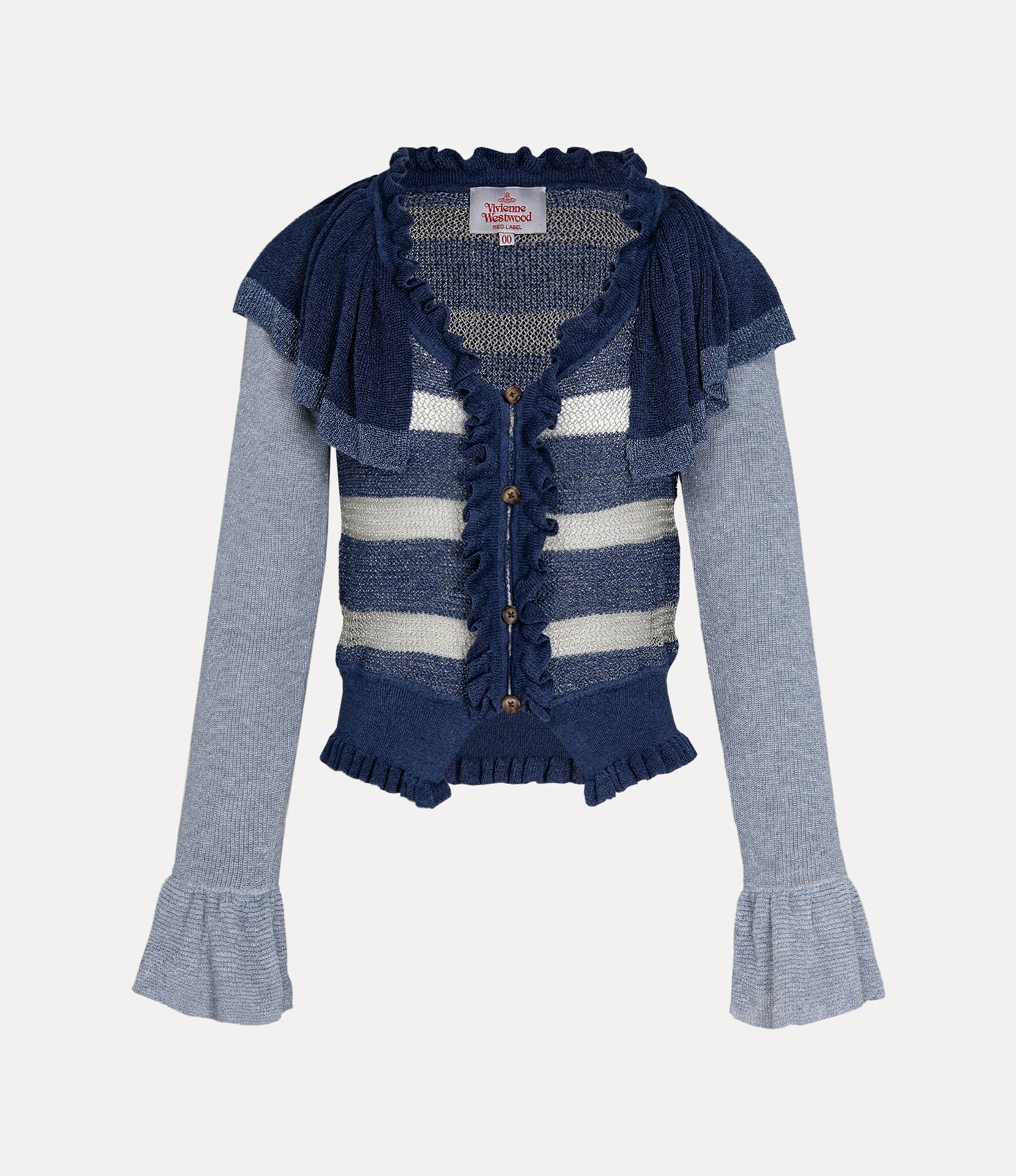 Lurex Mix Patchwork Frill Knit
