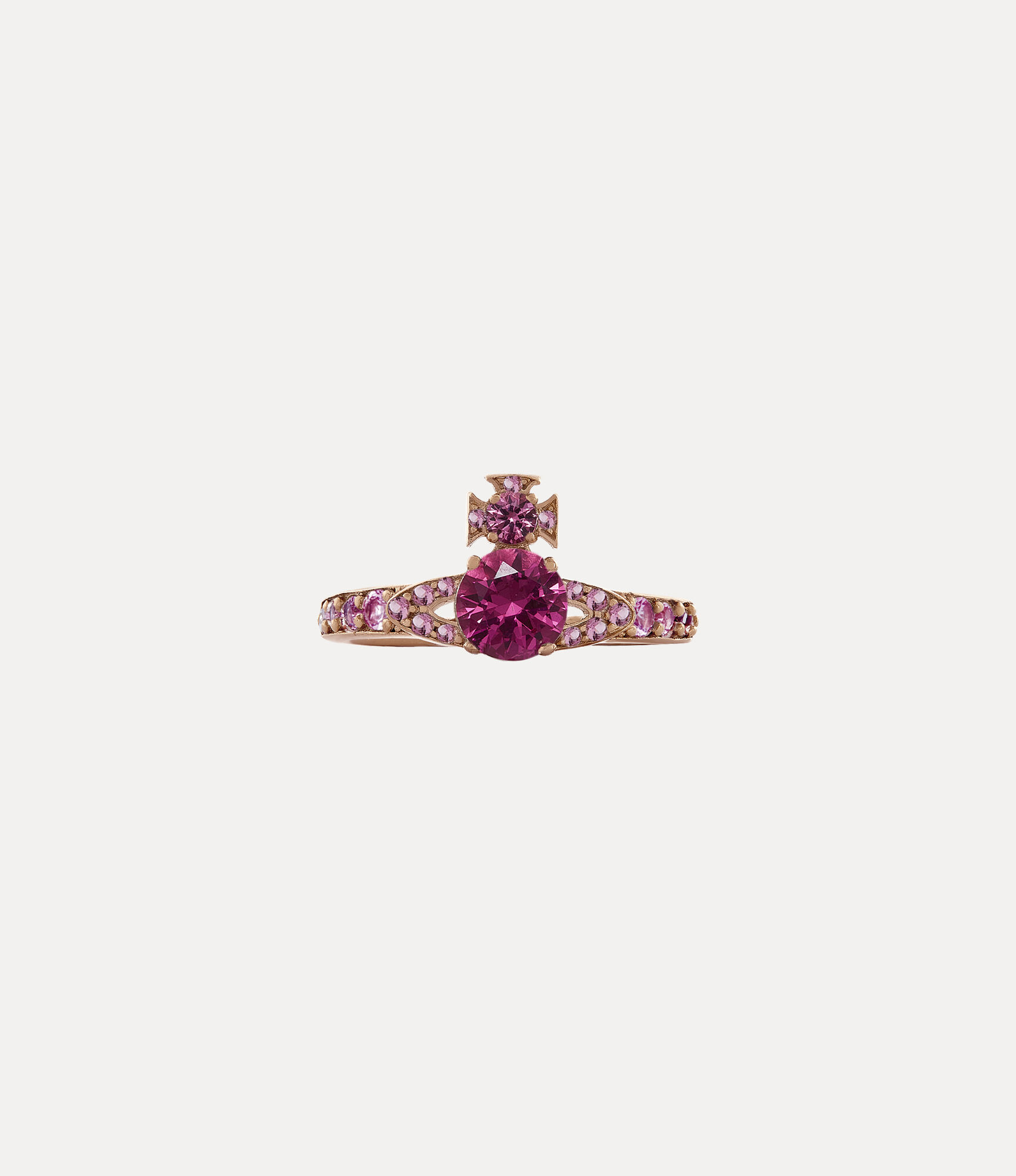 Ismene Ring in PINK-GOLD-RED-CZ | Vivienne Westwood®