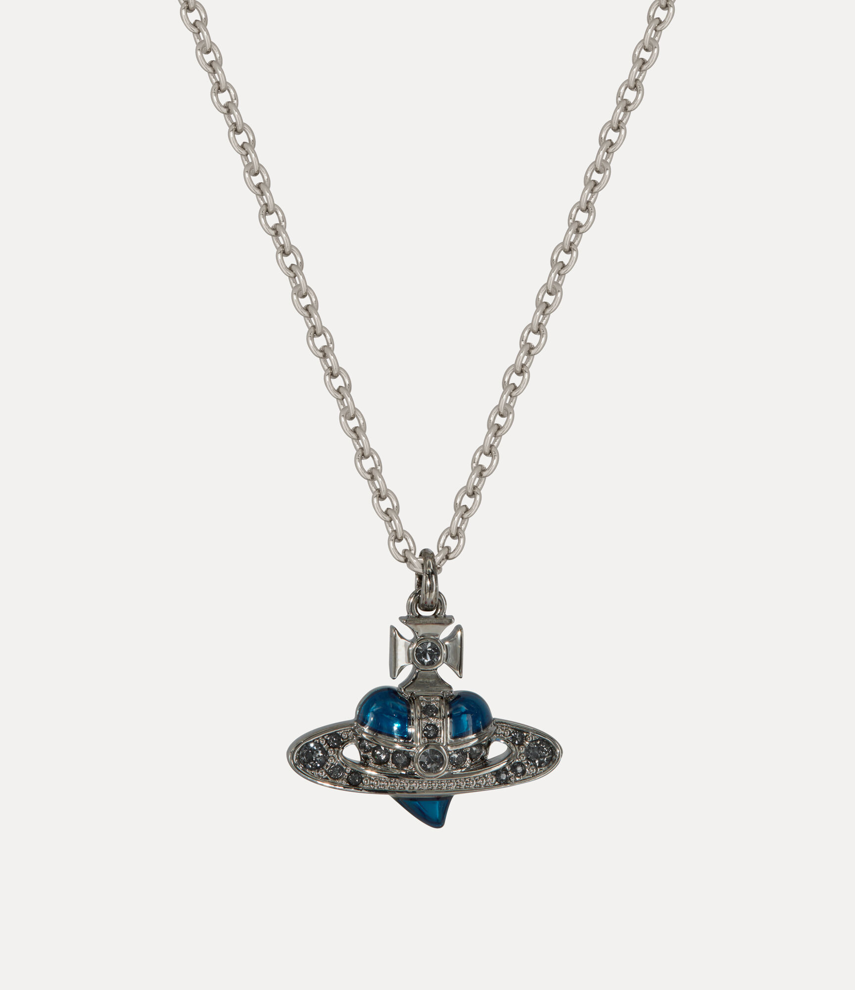 Man. Diamante Heart Pendant Necklace