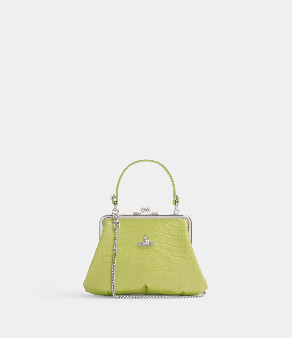 Vivienne Westwood Granny Frame Purse in Lime Green, view 4