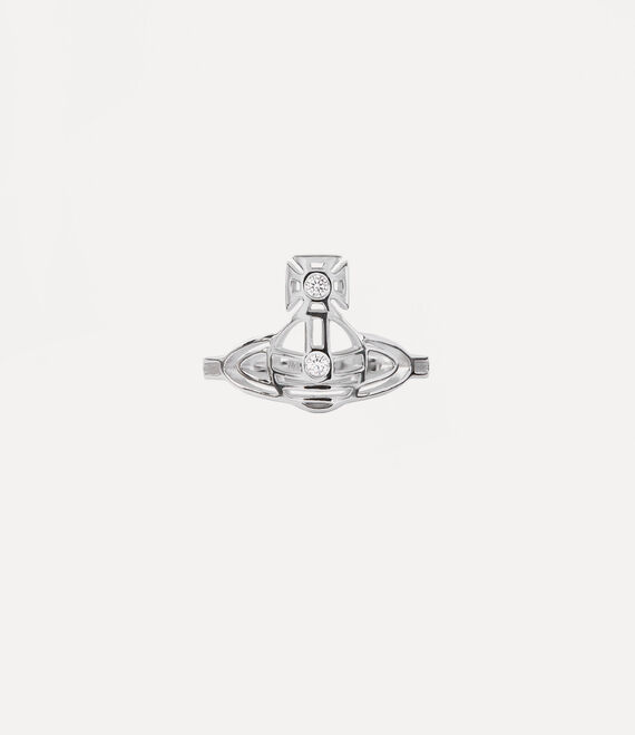 Vivienne Westwood Marquetta Ring In Platinum-white-cz