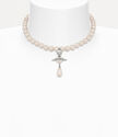 One row pearl drop choker  large image number 1