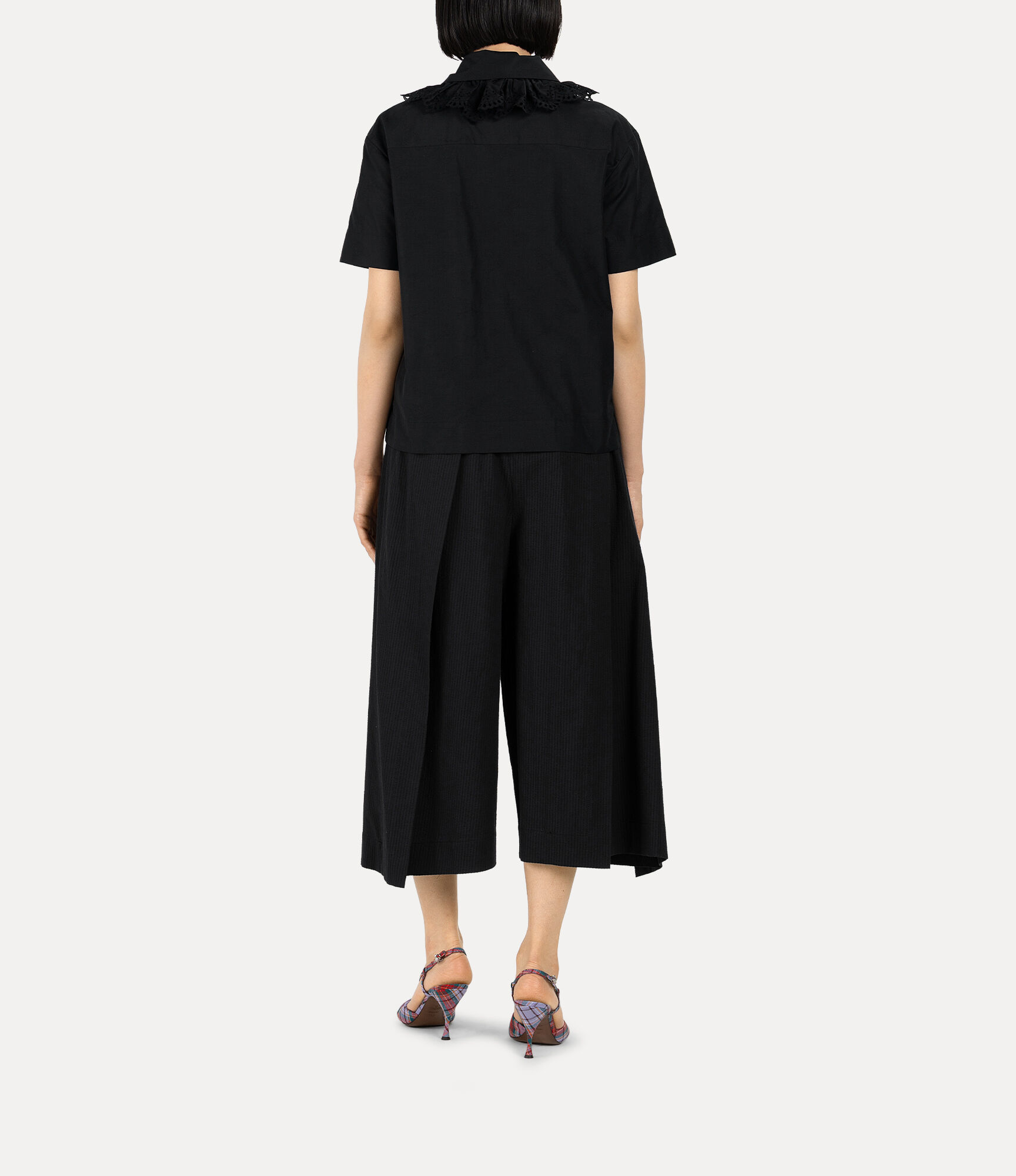 Orb Jacquard Detachable Shirt in BLACK | Vivienne Westwood®