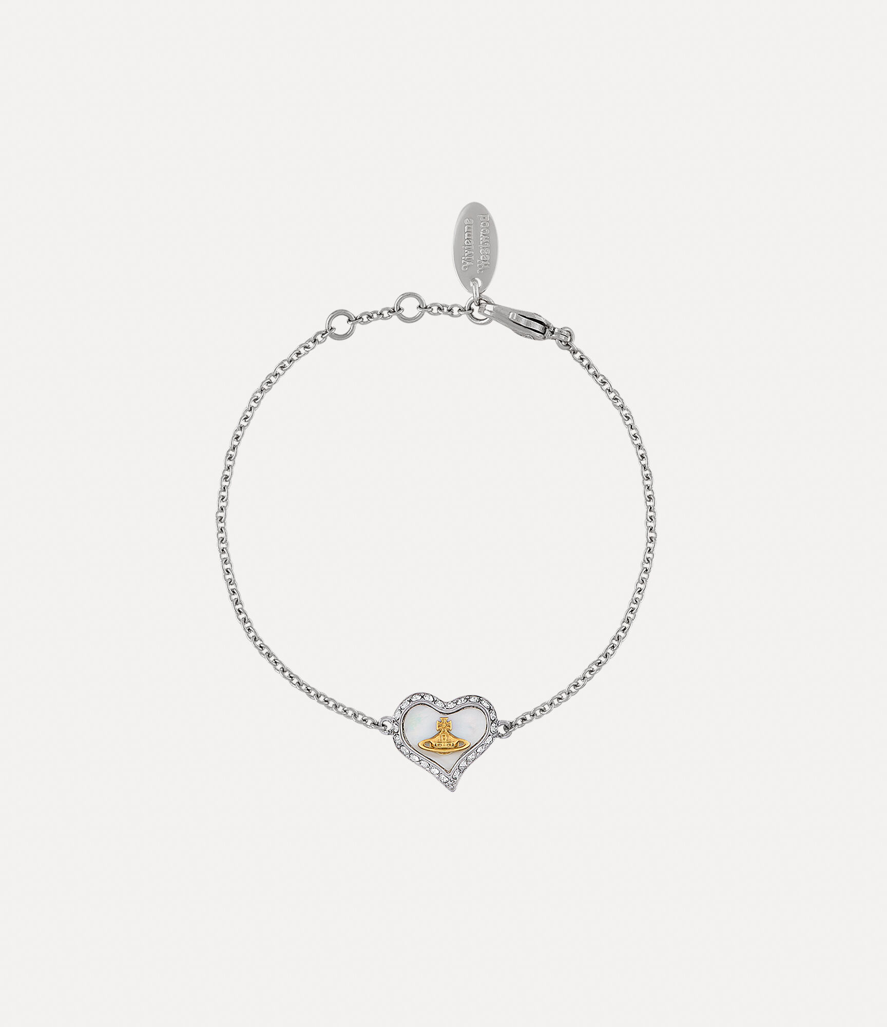 Petra ブレスレット - プラチナ、ゴールド、ホワイトパールティント
