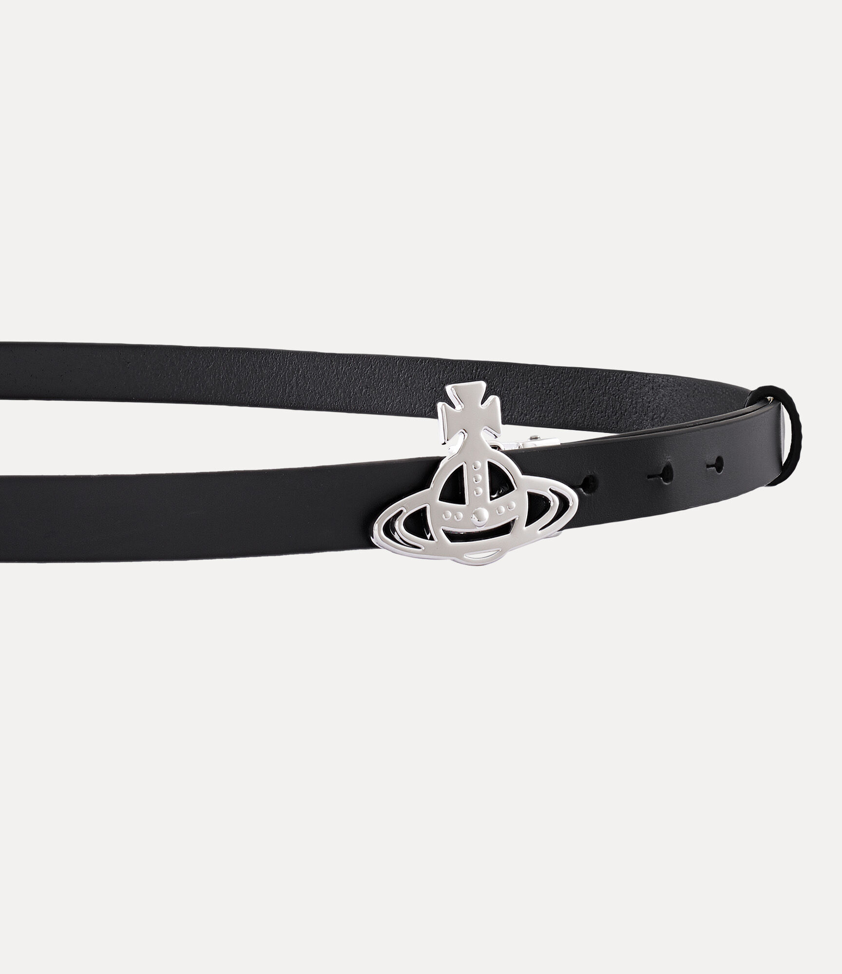 Small Line Orb Buckle Belt in BLACK | Vivienne Westwood®