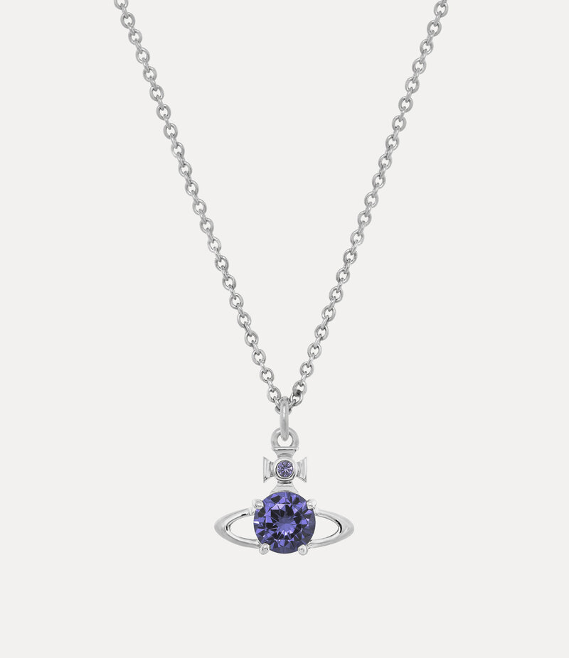 Vivienne Westwood Reina Pendant Necklace in Platinum Lavender Cz